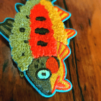 Image 5 of Fur Bearing Trout Embroidered Keychains *SOME ON PREORDER