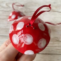 Image 7 of Red and White Hanging Mushroom Decoration