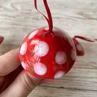 Image 8 of SALE Red and White Hanging Mushroom Decoration