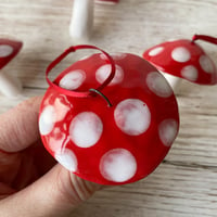 Image 9 of Red and White Hanging Mushroom Decoration