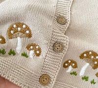 Image 4 of Sweater Cardigan Mushroom Embroidery 