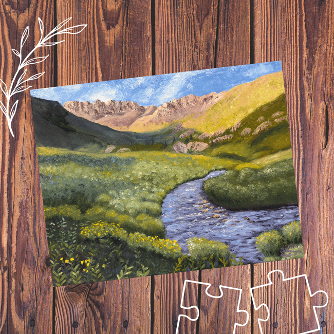 Tranquil Valley Scenery Puzzle (200 or 500 pc.)