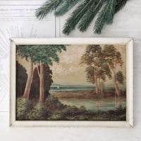 Image 1 of Midcentury Landscape Painting on Board