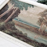 Image 2 of Midcentury Landscape Painting on Board