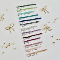 Image 4 of Gemstone Sparkle Necklace with Bow Charm