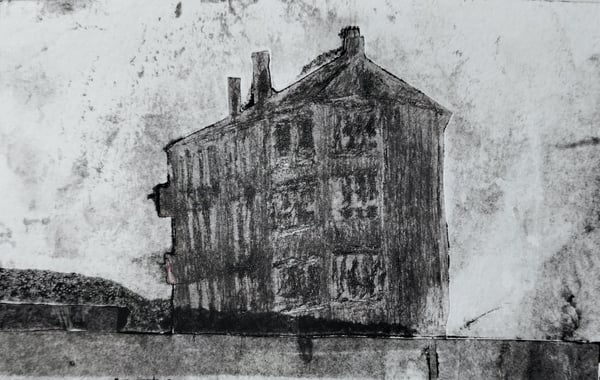 Image of **SALE** Anniesland Tenement Collograph
