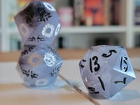 Image 4 of All Lights Turned Off - Noah Kahan inspired 30mm oversized death save and chonk d20s