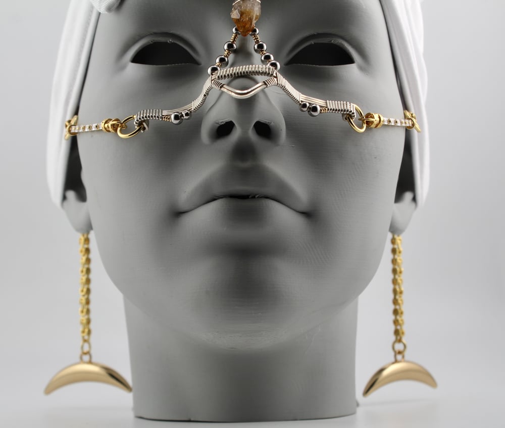 Image of Citrine Lantern Fish Face Jewerly