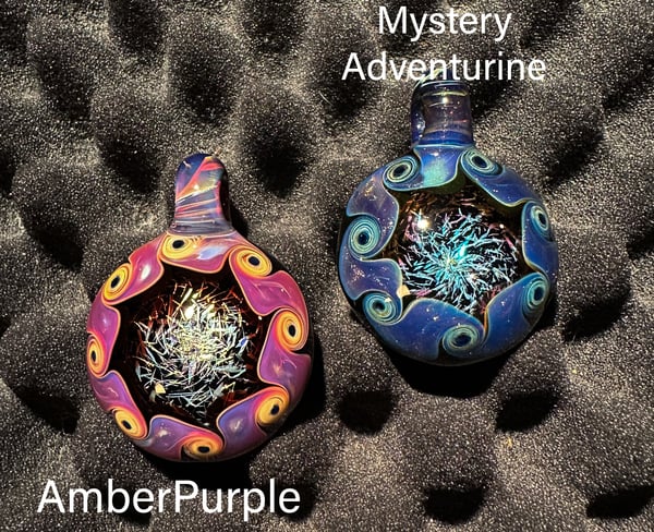 Image of Dichroic Pinwheel Pendants