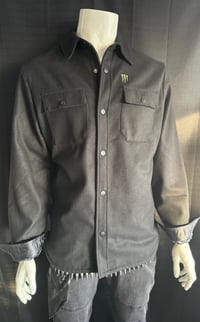 Image 1 of Monster Energy Drink Embroidered Snap-Up Button Jacket Wool Blend in LARGE -NEW-