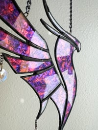 Image 5 of ILLENIUM Inspired Stained Glass Wall Piece Phoenix Mobile – Violet + Magenta