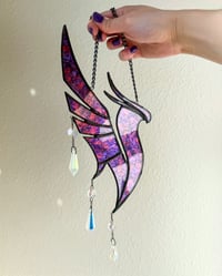 Image 4 of ILLENIUM Inspired Stained Glass Wall Piece Phoenix Mobile – Violet + Magenta