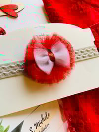 Image 2 of Red Tutu w/Bow Elastic band