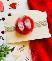 Image 1 of Red Tutu w/Bow Elastic band