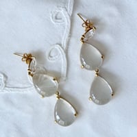 Image 1 of Clear Quartz Teardrop Earring