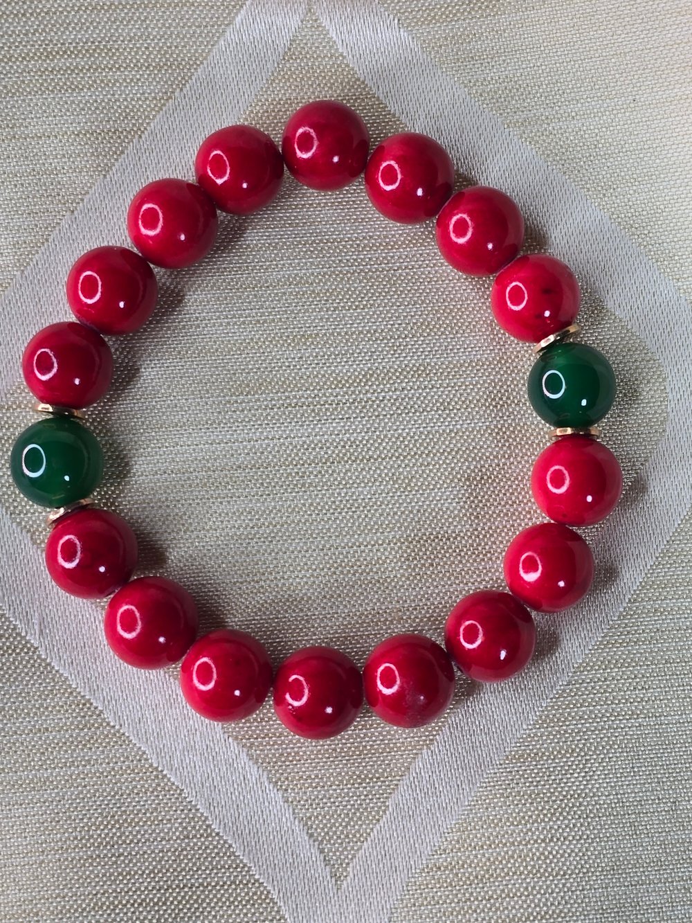 Image of Red Turquoise, Green Aventurine and Rose Gold accents