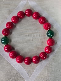 Image 1 of Red Turquoise, Green Aventurine and Rose Gold accents