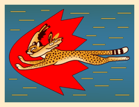 Image 2 of Cheetah Riso Print