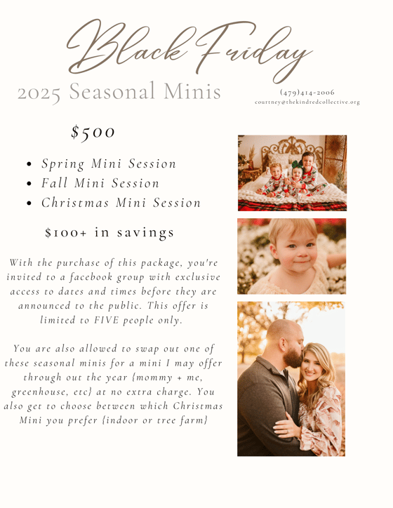 Image of EARLY BLACK FRIDAY | 2025 SEASONAL MINI SESSIONS