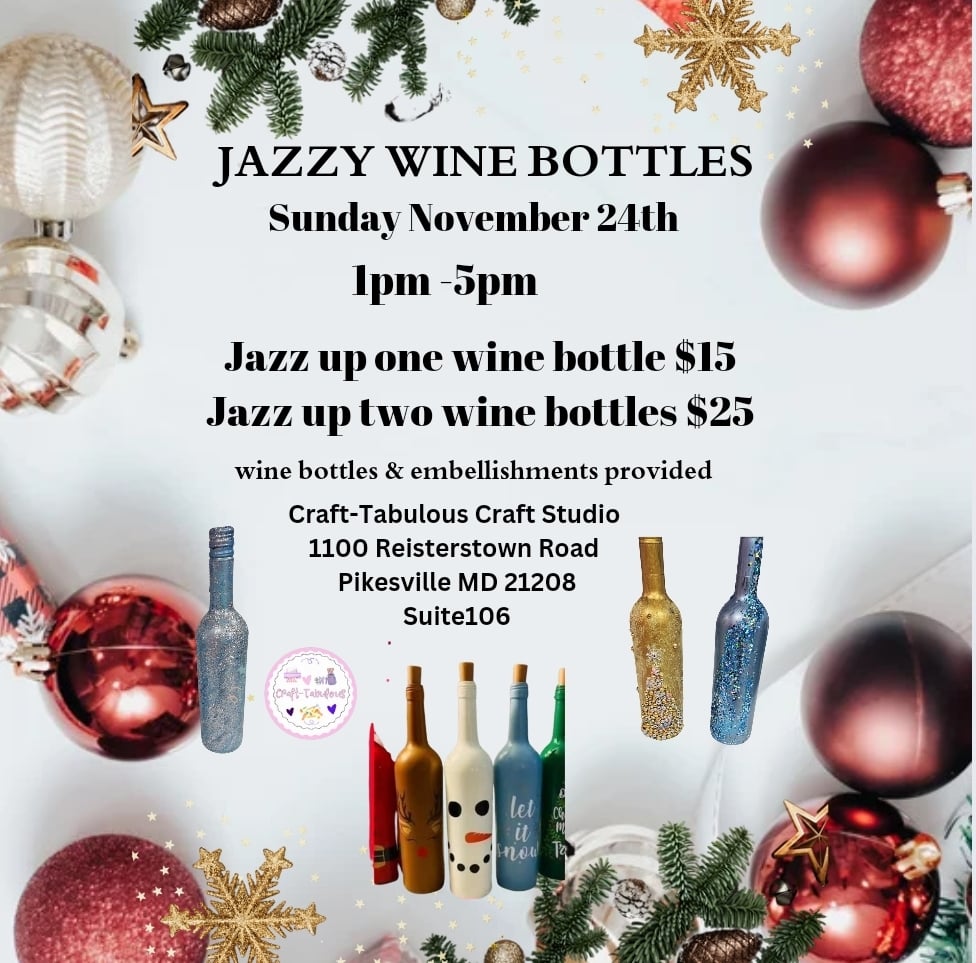 Image of Jazzy & festive wine bottles