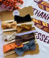 Felt Mini Bow Autumn Nylonband Set