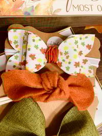 Image 5 of Olive Green & Burnt Orange Bow Nylonband Set