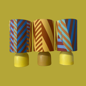 Image of NEW Wee Lamp 'Ochre Stripe'