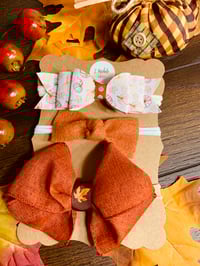 Image 1 of Autumn Orange Bow Nylonband Set