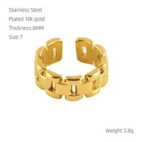 Image 4 of 18K Gold Plated Stainless Steel Geometric Rings