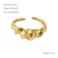 Image 3 of 18K Gold Plated Stainless Steel Geometric Rings