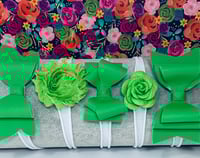 Lime Flower & Bow Nylonband Set