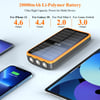 MSL 20000mAh Solar Power Bank with USB-C Fast Charging & Flashlight