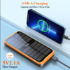 MSL 20000mAh Solar Power Bank with USB-C Fast Charging & Flashlight