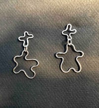 Abstract flower studs