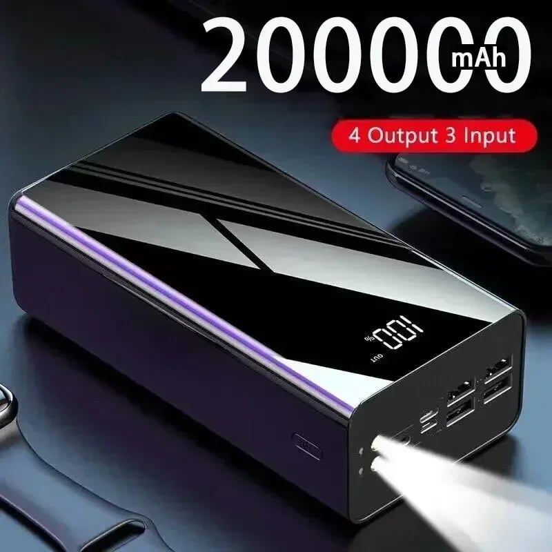 MSL 200000mAh Power Bank with Fast Charging & 4 USB Ports