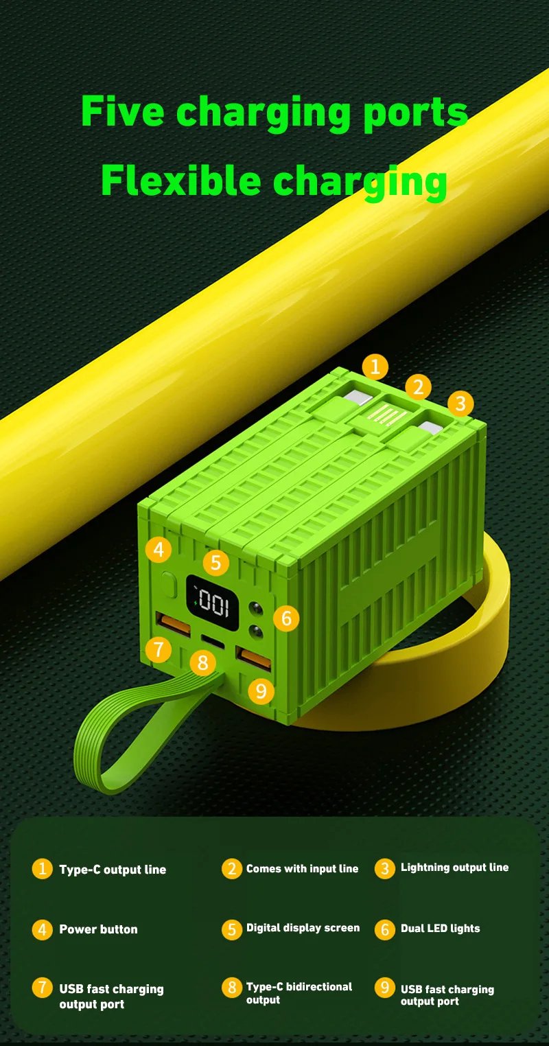 MSL 200000mAh Power Bank with 20W PD Fast Charging
