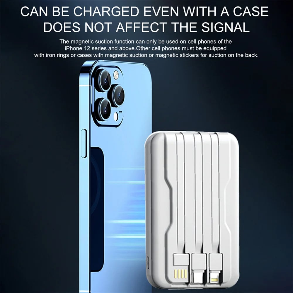 MSL Magnetic Power Bank 10000mAh with Built-in Cable