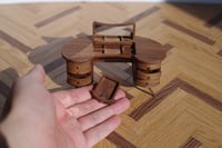 Image 1 of 1/12 Scale Miniature Vanity Desk – Handcrafted Wooden Dollhouse Furniture