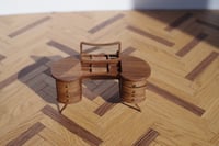 Image 13 of 1/12 Scale Miniature Vanity Desk – Handcrafted Wooden Dollhouse Furniture