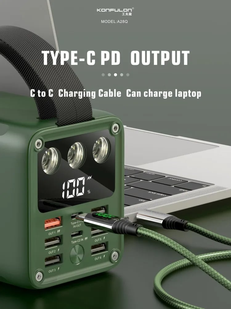 MSL 60000mAh Portable Power Bank with LED Lighting for Outdoor Use