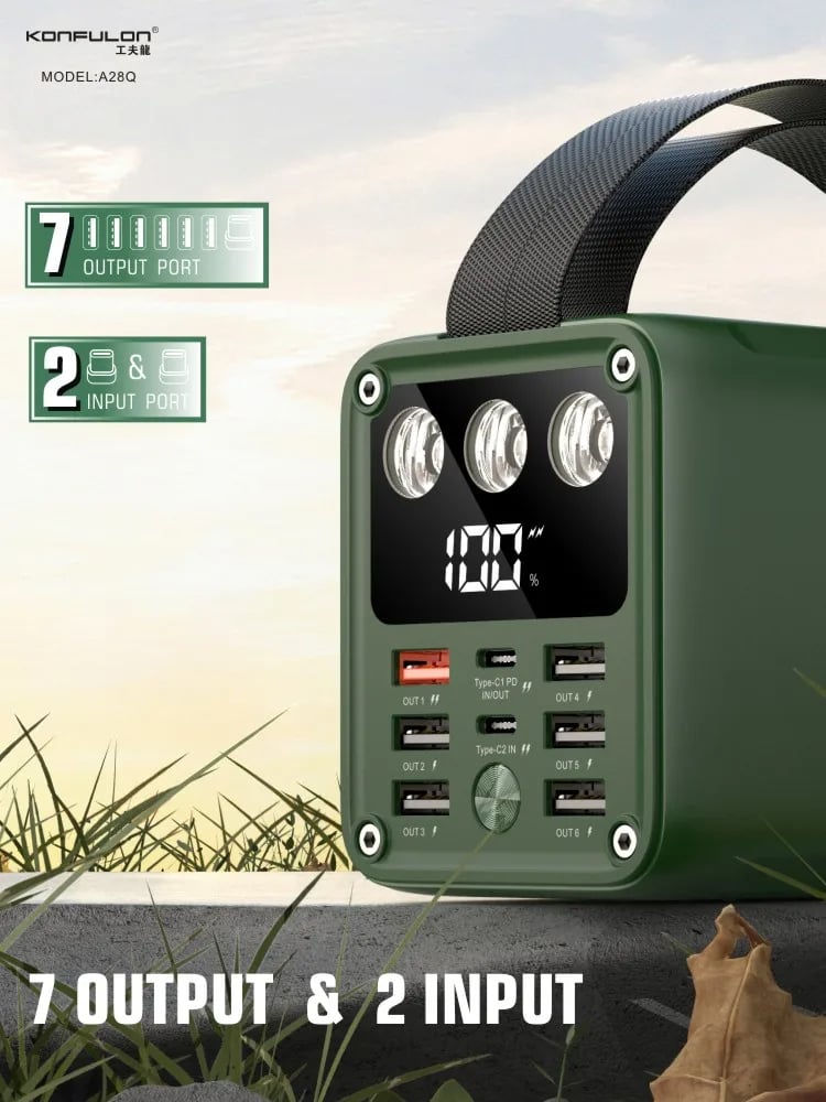 MSL 60000mAh Portable Power Bank with LED Lighting for Outdoor Use