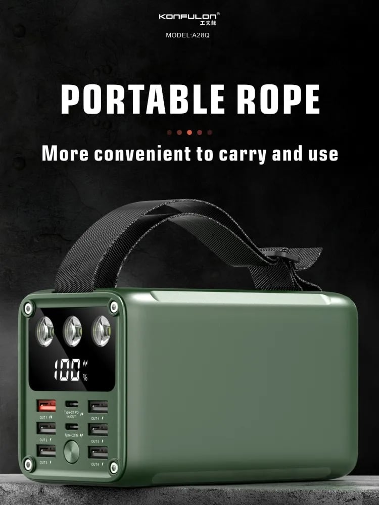 MSL 60000mAh Portable Power Bank with LED Lighting for Outdoor Use