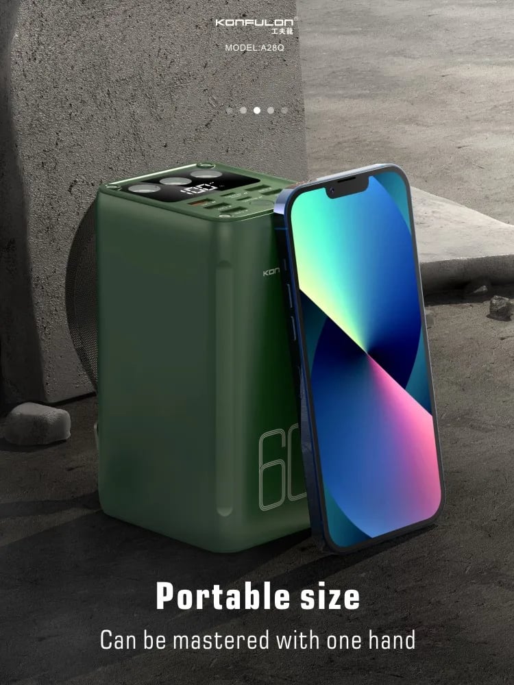 MSL 60000mAh Portable Power Bank with LED Lighting for Outdoor Use