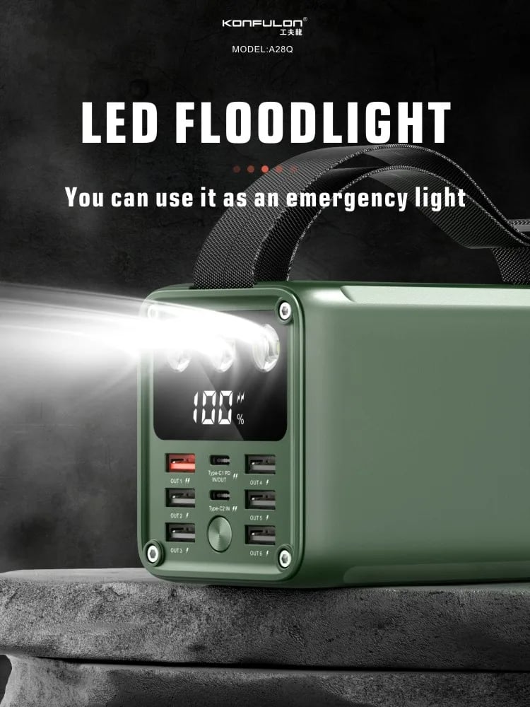 MSL 60000mAh Portable Power Bank with LED Lighting for Outdoor Use