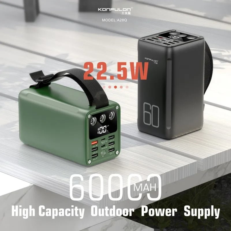 MSL 60000mAh Portable Power Bank with LED Lighting for Outdoor Use