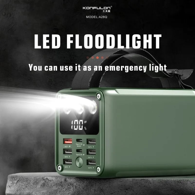 MSL 60000mAh Portable Power Bank with LED Lighting for Outdoor Use