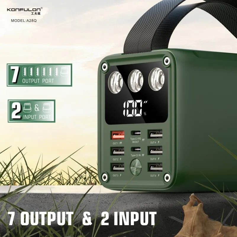 MSL 60000mAh Portable Power Bank with LED Lighting for Outdoor Use
