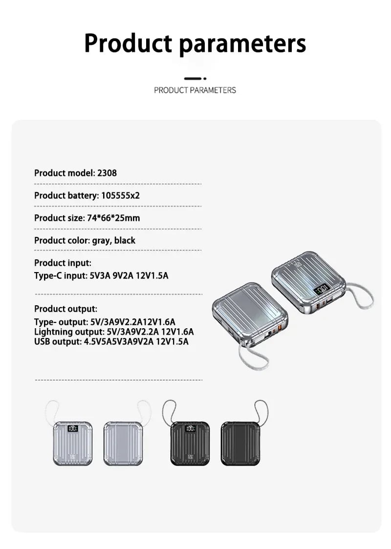 MSL 50000mAh Mini Power Bank with 120W Fast Charging