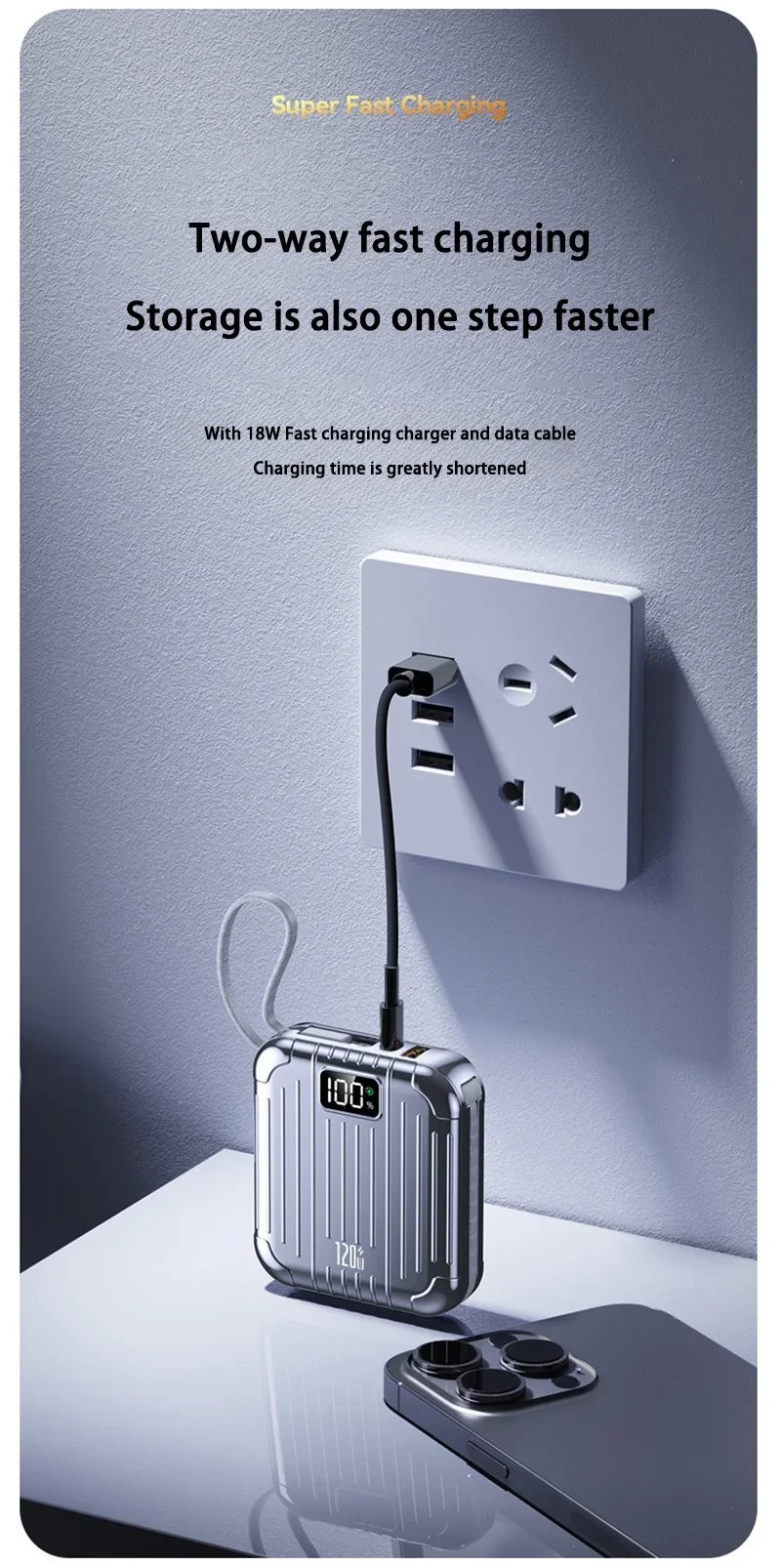MSL 50000mAh Mini Power Bank with 120W Fast Charging