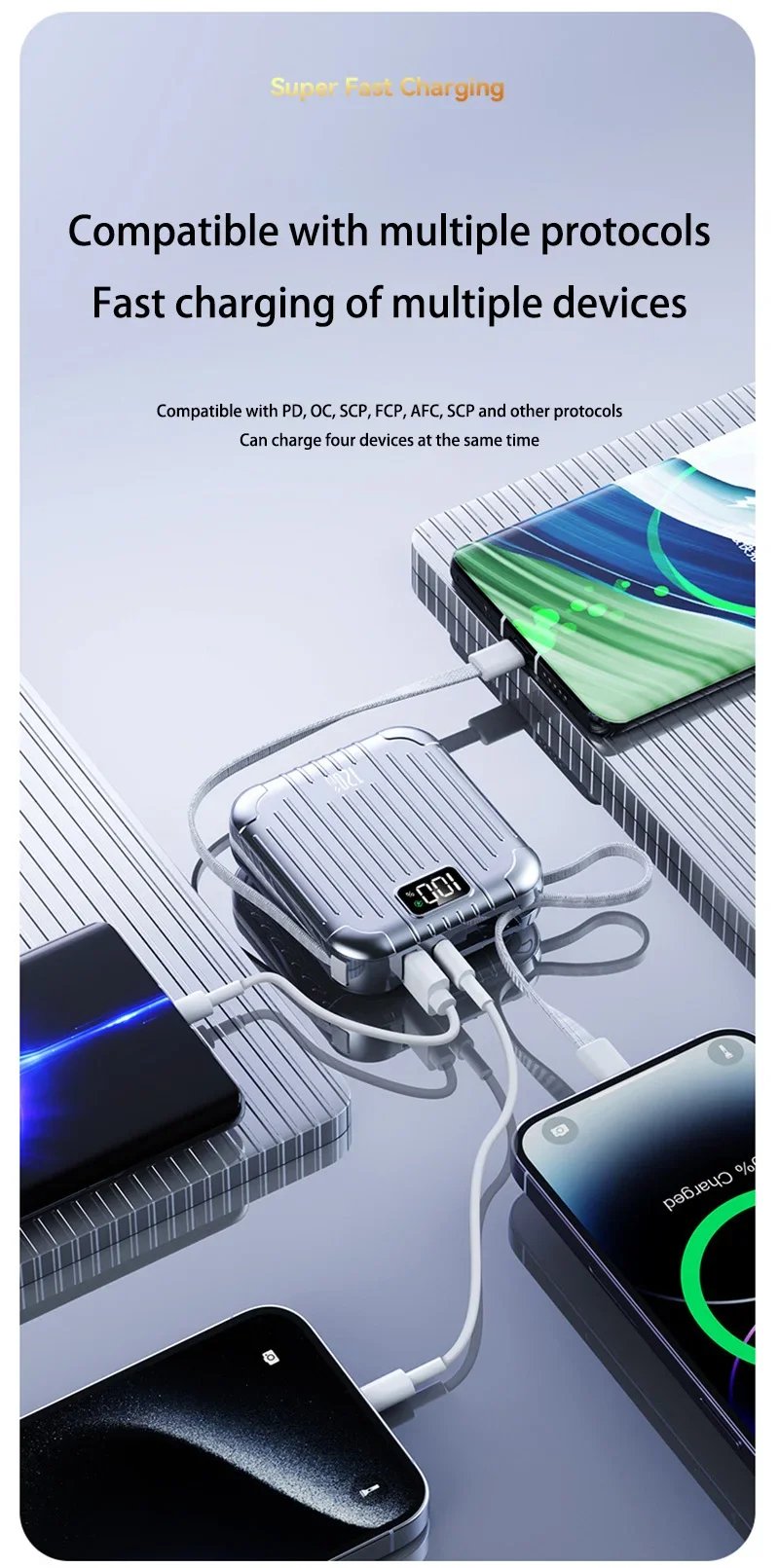MSL 50000mAh Mini Power Bank with 120W Fast Charging